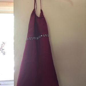 Express magenta silk tank with rhinestones